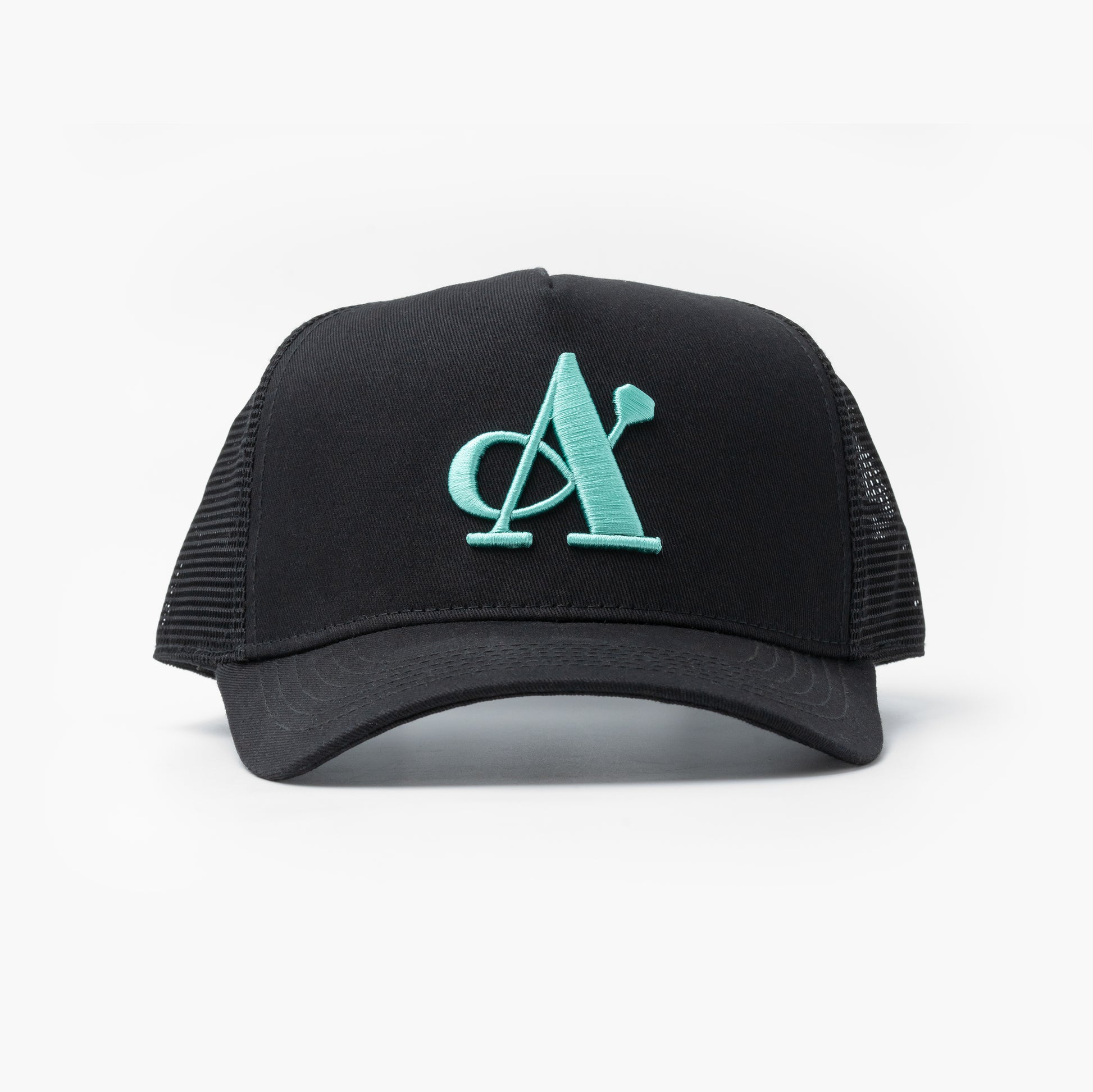 A Jewellers Azure Signature Trucker Cap Black/Turquoise