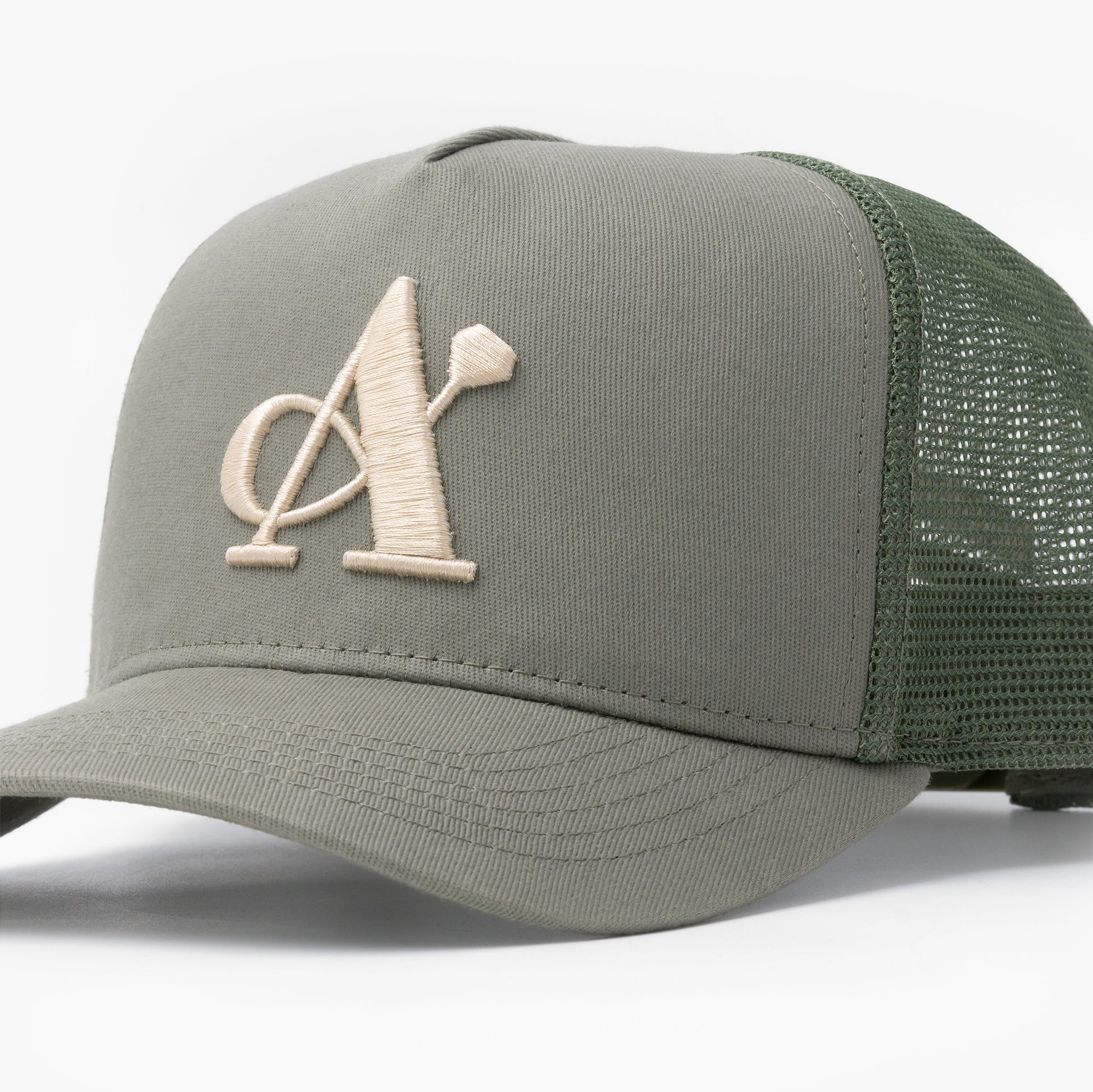 A Jewellers Matcha Signature Trucker Cap Khaki/Stone
