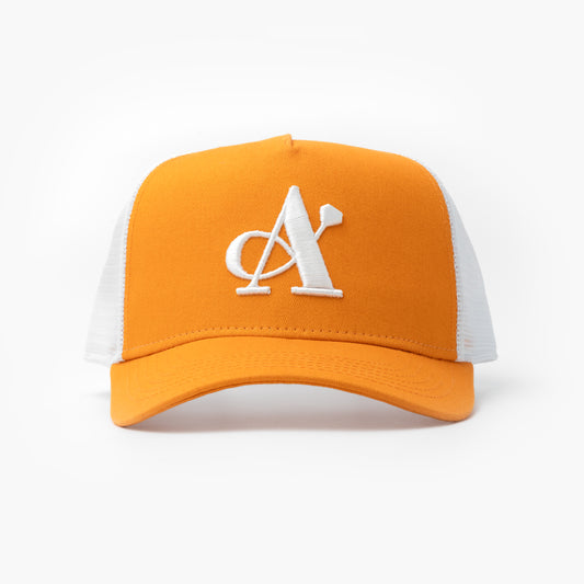 A Jewellers Saffron Signature Trucker Cap Orange/White