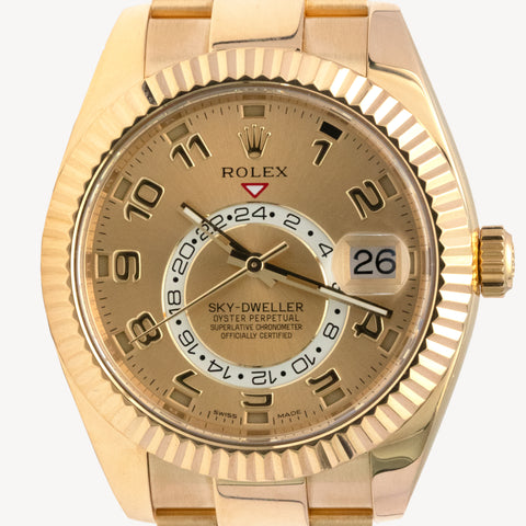 Rolex Sky-Dweller 42mm Champagne Dial 2014 326938