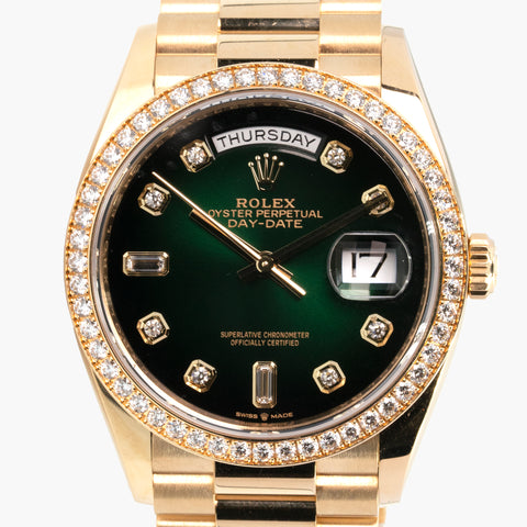 Rolex Day-Date 36mm Green Dial 2021 128348RBR