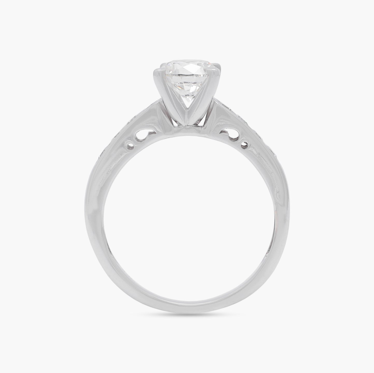 18ct White Gold 0.90ct Brilliant Cut Diamond Engagement Ring