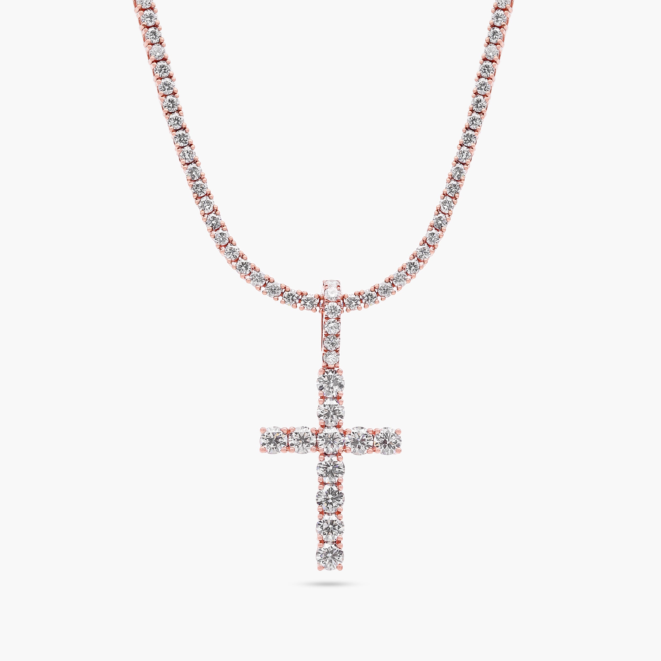 Absolute Jewellery Diamante Cross Necklace HCC100 main image 1