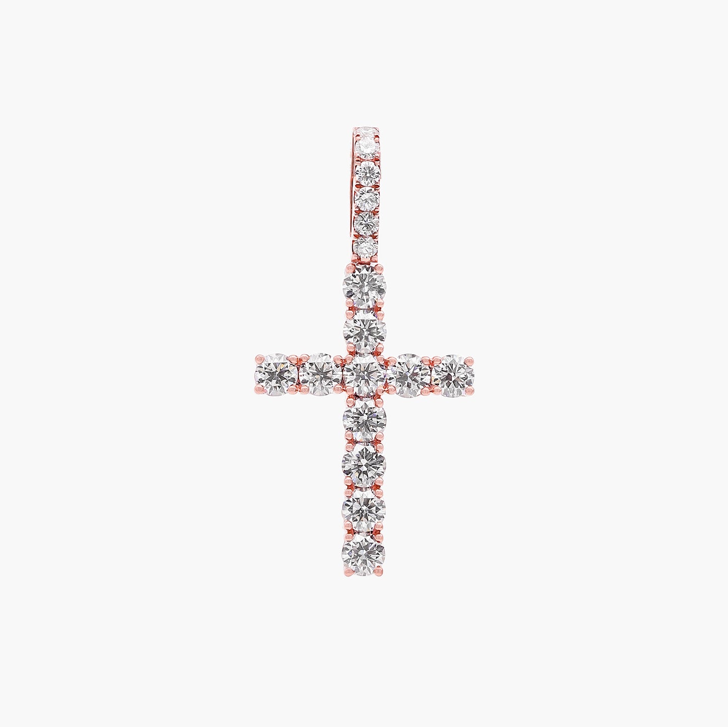 9ct Rose Gold 2.24ct Diamond Set Cross