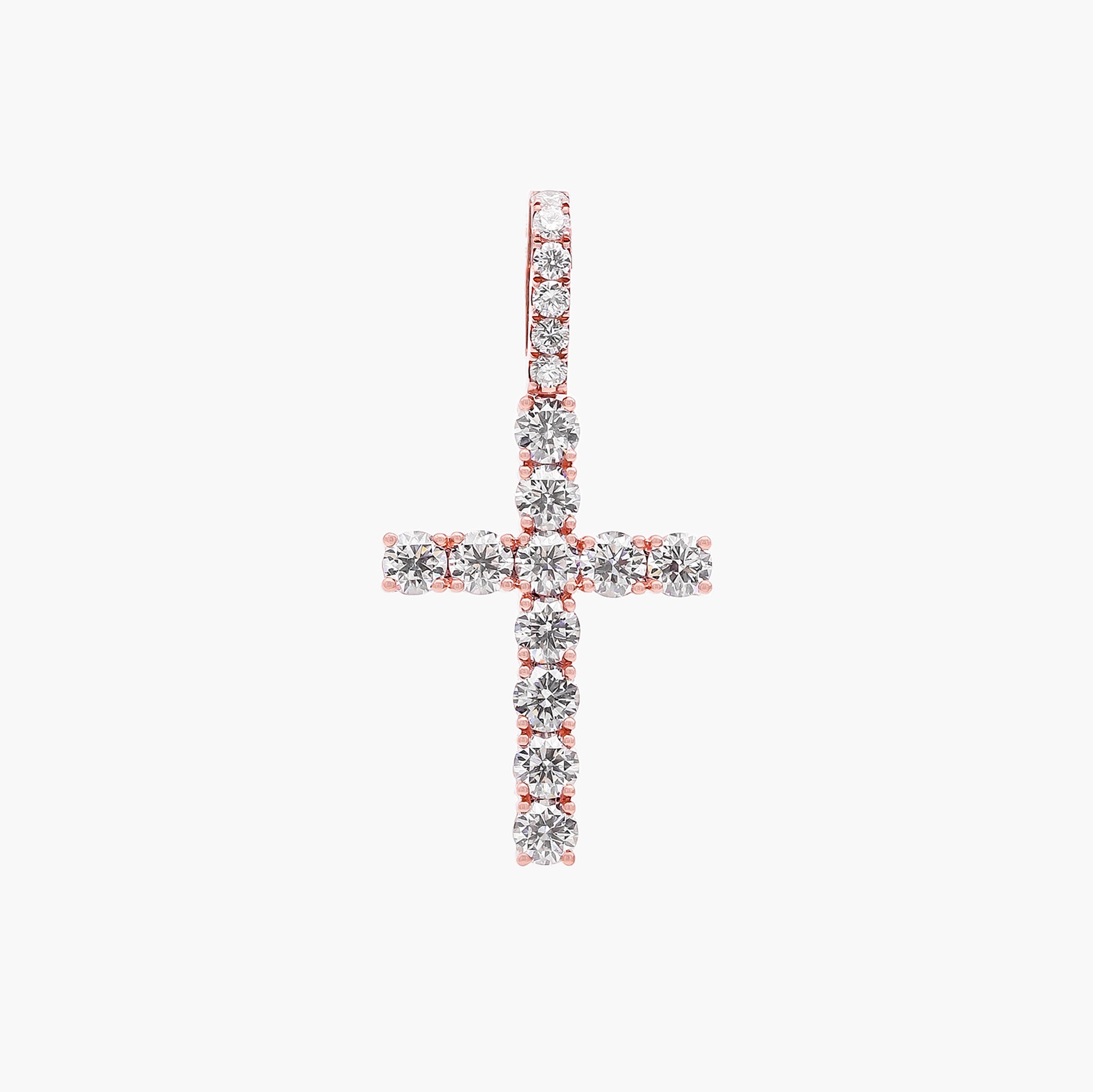 9ct Rose Gold 2.24ct Diamond Set Cross