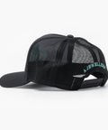 A Jewellers Azure Signature Trucker Cap Black/Turquoise