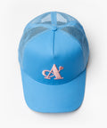A Jewellers Indigo Signature Trucker Cap Bright Blue/Baby Pink