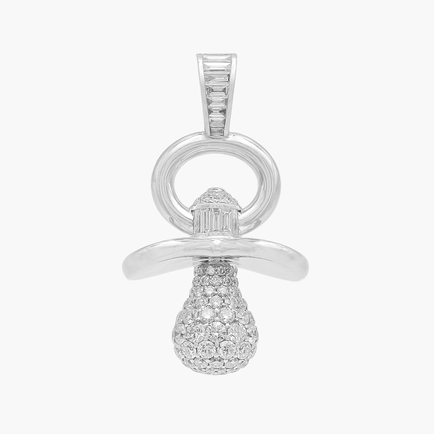 9ct White Gold Diamond Dummy Pendant