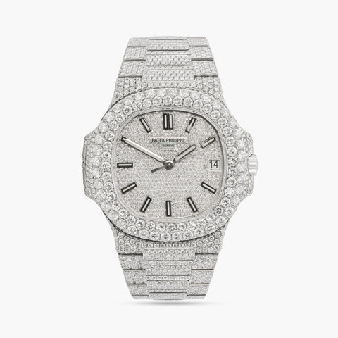 Patek Philippe Nautilus 5711 5711/1A-011 40mm 2016 Custom Pave Diamond Dial