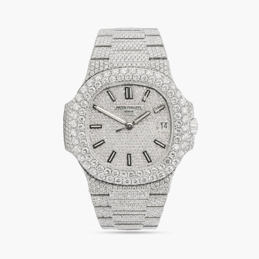 Patek Philippe Nautilus 5711 5711/1A-011 40mm 2016 Custom Pave Diamond Dial