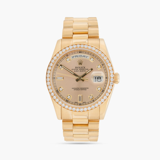 Rolex Day-Date 118238 36mm 2001 Champagne Diamond  Dial