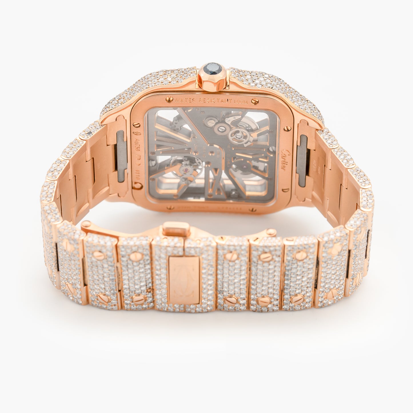 Cartier Santos WHSA0016 40mm 2020 Custom Diamond Dial