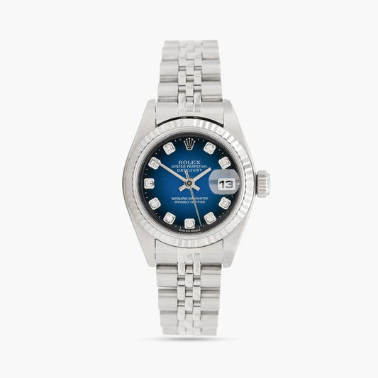 Rolex Lady Datejust 69174 26mm 1995 Blue Dial