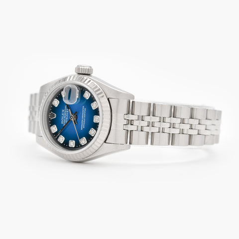 Rolex Lady Datejust 69174 26mm 1995 Blue Dial