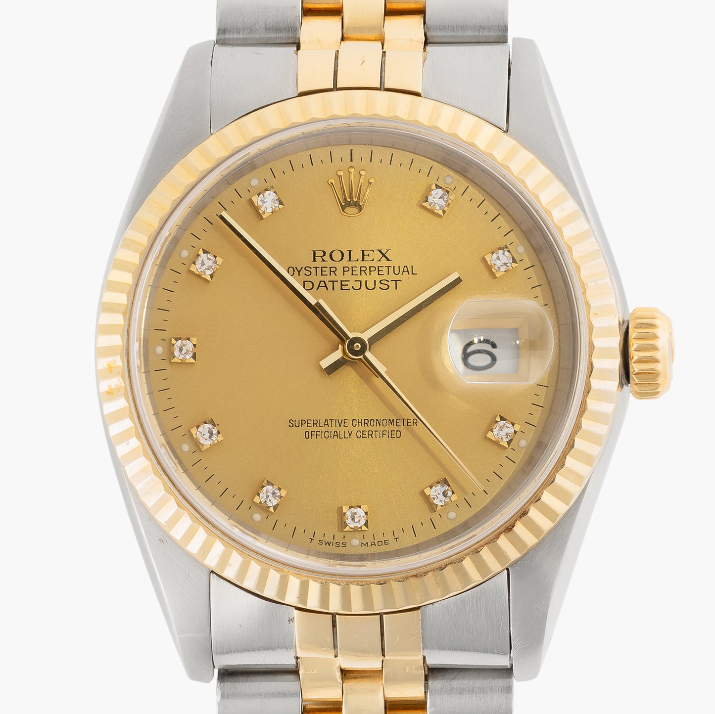 Rolex Datejust 36 16233 36mm 2000 Champagne Diamond  Dial