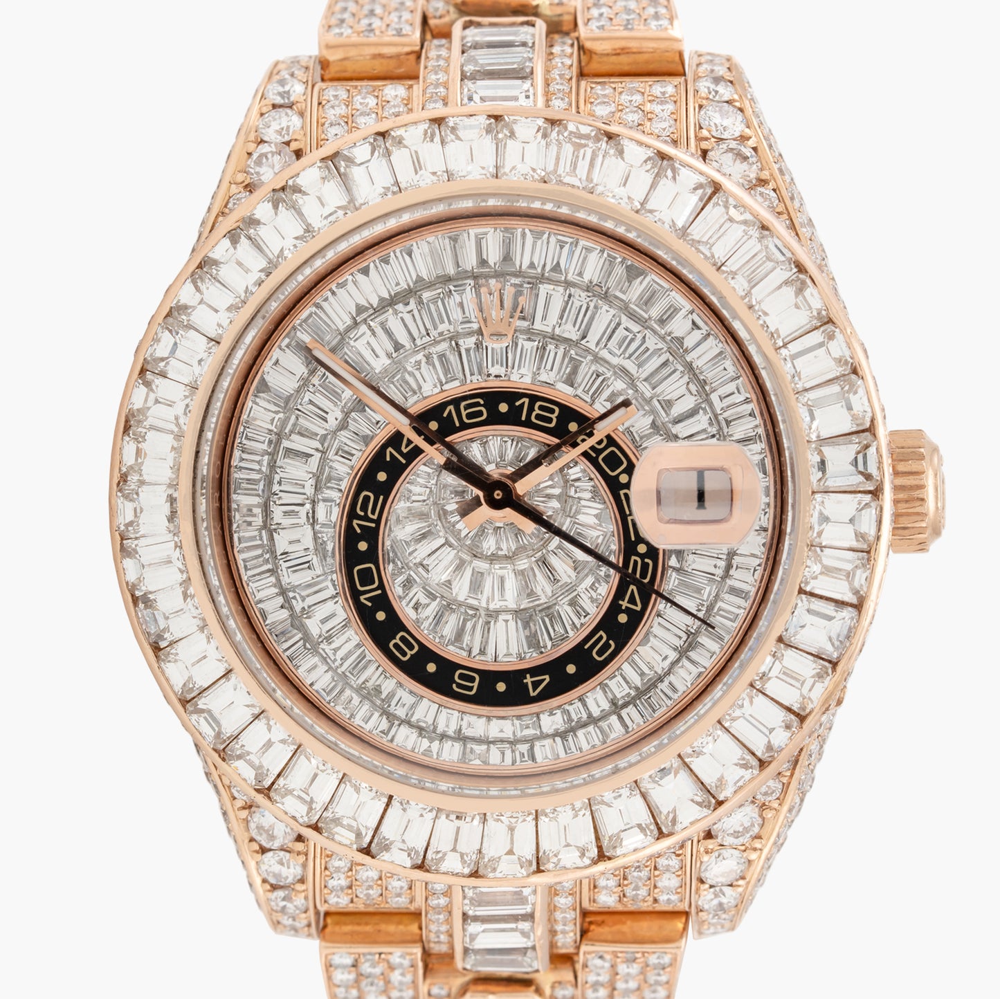 Rolex Sky-Dweller 326935 42mm Approx. 2018 Pave Baguette Chandelier Dial