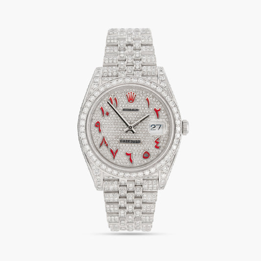 Rolex Datejust 41 126300 41mm 2019 Custom Red Diamond Dial