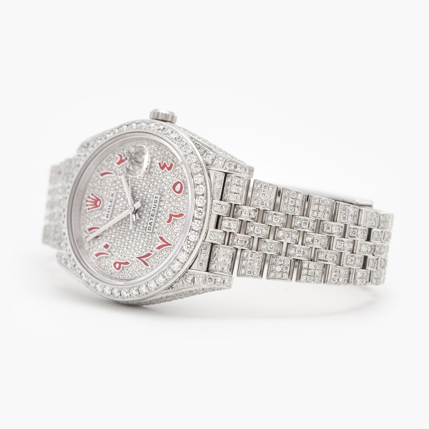 Rolex Datejust 41 126300 41mm 2019 Custom Red Diamond Dial