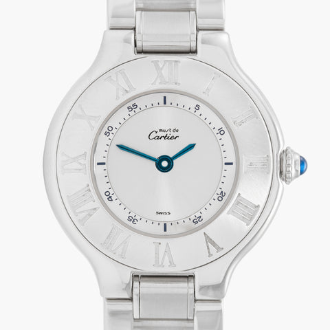 Cartier Must 21 1340 28mm Approx. 2000 Silver Dial