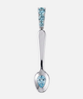 Blue Topaz spoon pendant in 9ct white gold, front view