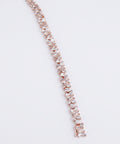Diamond butterfly bracelet in 9ct rose gold, angled full view