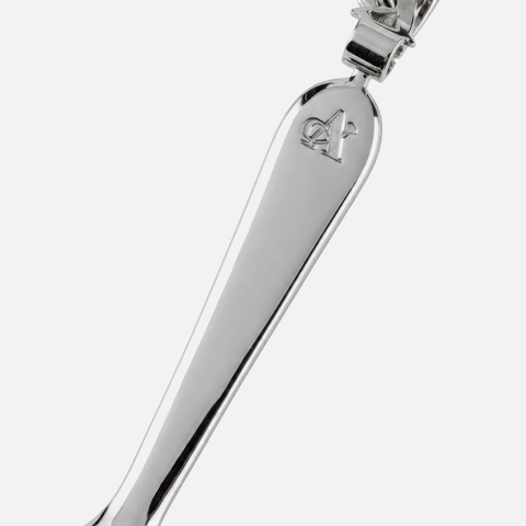 Engraved A Jewellers monogram on the spoon pendant handle
