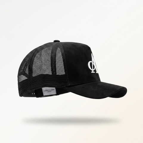 Signature Trucker Cap - Black Suede