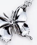 Reverse of the butterfly pendant in 9ct white gold, angled view